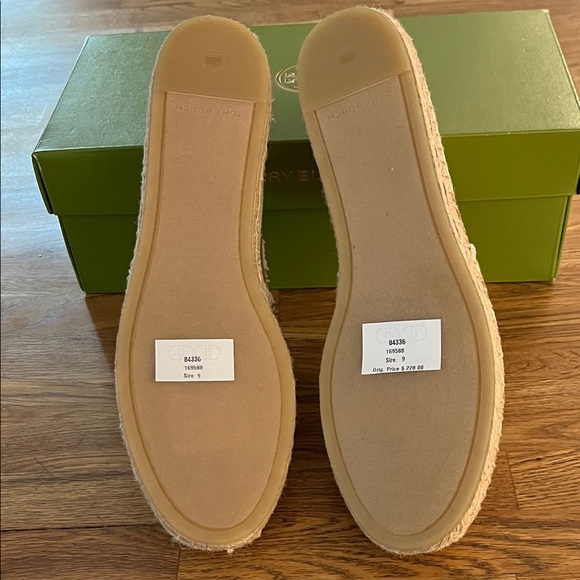NWT Tory Burch Frayed Canvas Aline Denim Espadrille - Picture 6 of 7